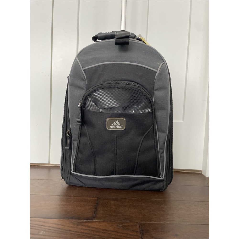 Adidas‎ Carry On Suitcase Black Stadium Wheeled Rolling Bag
